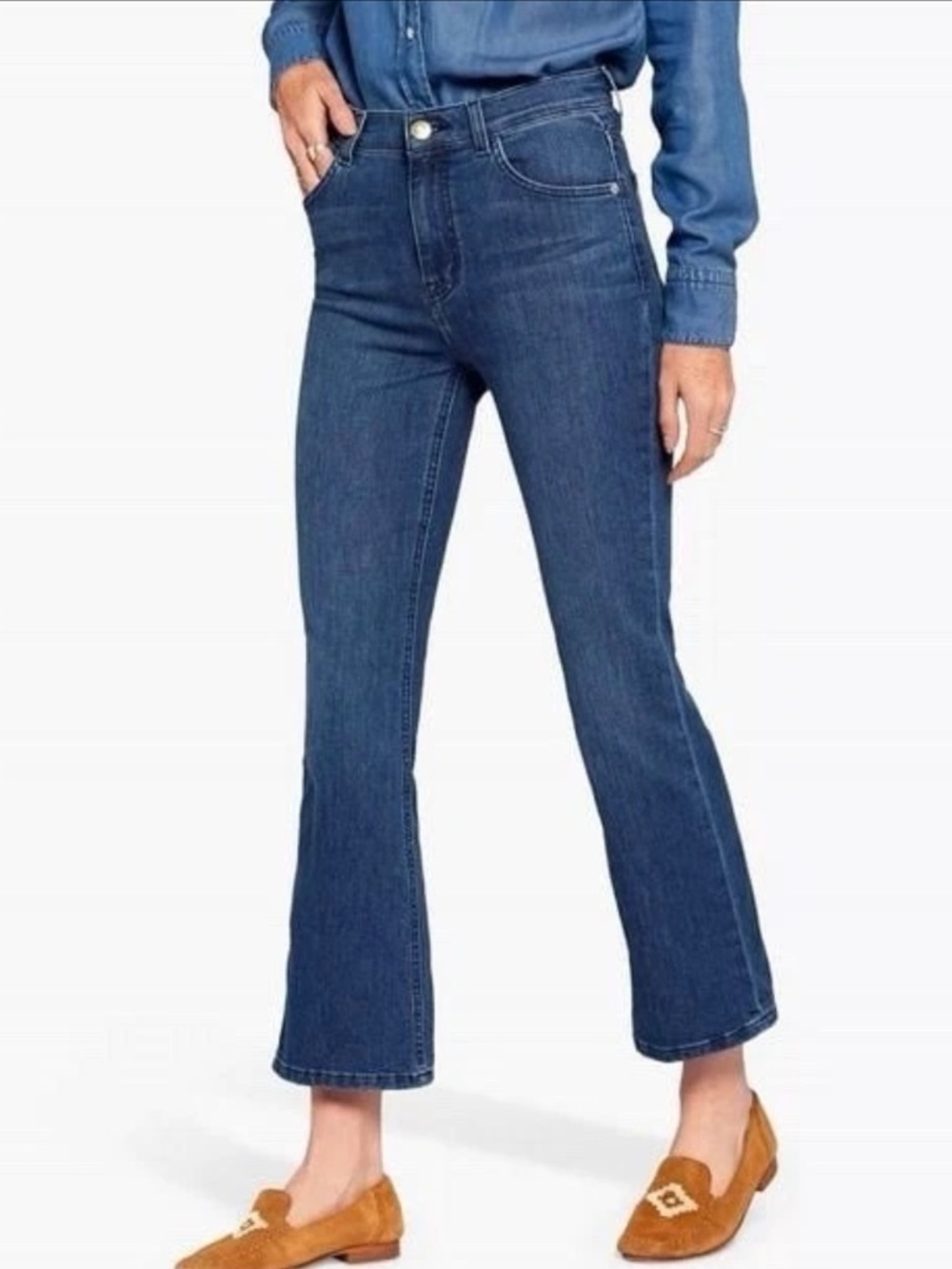 Current Elliott Boulevard Crop Bootcut Jeans Vista Wash